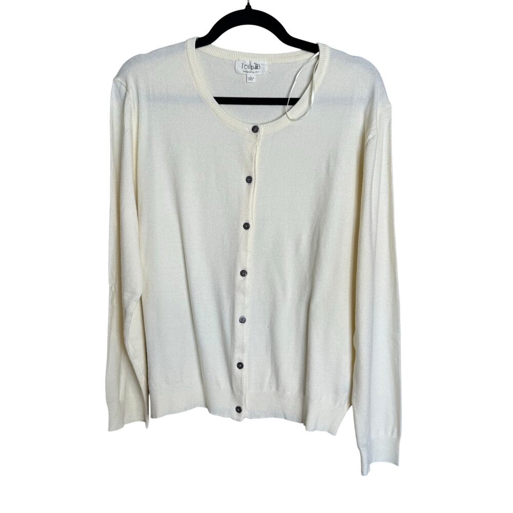 Tulip B by Unique Vintage Creamy Yellow Button Up Cardigan L NWT